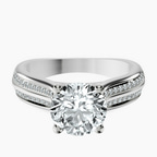 14ct White Gold Sandra Side Stone Lab Diamond Ring front image