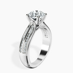 14ct White Gold Sandra Side Stone Lab Diamond Ring standing product image one