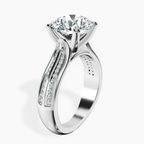 Platinum Sandra Side Stone Lab Diamond Ring standing product image one