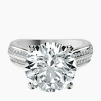 14kt White Gold Sandra Side Stone Lab Diamond Ring front image