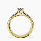 18kt Yellow Gold Sandra Side Stone Lab Diamond Ring side right image one