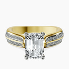 14ct Yellow Gold Sandra Side Stone Lab Diamond Ring front image