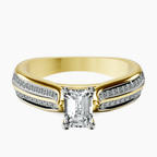 14kt Yellow Gold Sandra Side Stone Lab Diamond Ring front image