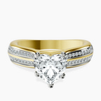18kt Yellow Gold Sandra Side Stone Lab Diamond Ring front image