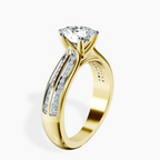 18kt Yellow Gold Sandra Side Stone Lab Diamond Ring standing product image one