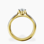 1.43 ct. marquise Sandra Side Stone Ring in 10kt yellow gold side right image one