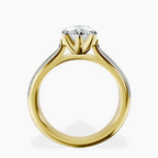 14kt Yellow Gold Sandra Side Stone Lab Diamond Ring side right image one