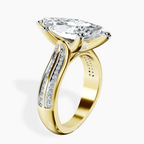 14kt Yellow Gold Sandra Side Stone Lab Diamond Ring standing product image one