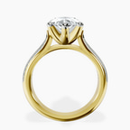 14kt Yellow Gold Sandra Side Stone Lab Diamond Ring side right image one