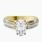 18kt Yellow Gold Sandra Side Stone Lab Diamond Ring front image