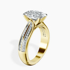 2.99 ct. oval Sandra Side Stone Ring in 10kt yellow gold standing product image one