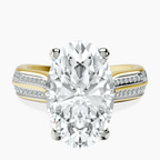 14kt Yellow Gold Sandra Side Stone Lab Diamond Ring front image