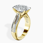 14kt Yellow Gold Sandra Side Stone Lab Diamond Ring standing product image one