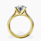 14kt Yellow Gold Sandra Side Stone Lab Diamond Ring side right image one