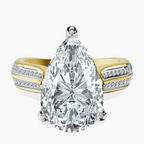 18kt Yellow Gold Sandra Side Stone Lab Diamond Ring front image
