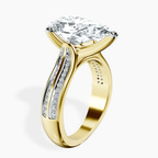18kt Yellow Gold Sandra Side Stone Lab Diamond Ring standing product image one