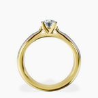 14kt Yellow Gold Sandra Side Stone Lab Diamond Ring side right image one
