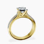 18kt Yellow Gold Sandra Side Stone Lab Diamond Ring side right image one