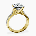 18kt Yellow Gold Sandra Side Stone Lab Diamond Ring side right image one