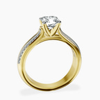 18kt Yellow Gold Sandra Side Stone Lab Diamond Ring side right image one