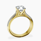 14ct Yellow Gold Sandra Side Stone Lab Diamond Ring side right image one