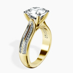 14kt Yellow Gold Sandra Side Stone Lab Diamond Ring standing product image one