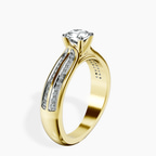 18kt Yellow Gold Sandra Side Stone Lab Diamond Ring standing product image one