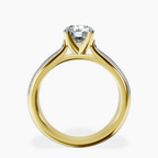 18kt Yellow Gold Sandra Side Stone Lab Diamond Ring side right image one