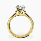 18kt Yellow Gold Sandra Side Stone Lab Diamond Ring side right image one