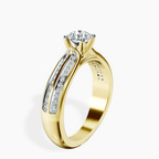 14kt Yellow Gold Sandra Side Stone Lab Diamond Ring standing product image one
