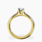 14kt Yellow Gold Sandra Side Stone Lab Diamond Ring side right image one
