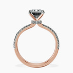 18kt Rose Gold Etienne Secret Halo Lab Diamond Ring side right image one