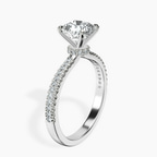 Platinum Etienne Secret Halo Lab Diamond Ring standing product image one