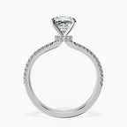 Platinum Etienne Secret Halo Lab Diamond Ring side right image one