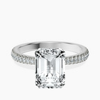 Platinum Etienne Secret Halo Lab Diamond Ring front image