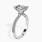 Platinum Etienne Secret Halo Lab Diamond Ring standing product image one