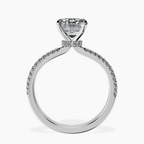 Platinum Etienne Secret Halo Lab Diamond Ring side right image one
