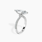 Platinum Etienne Secret Halo Lab Diamond Ring standing product image one