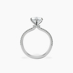 Platinum Etienne Secret Halo Lab Diamond Ring side right image one