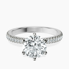Platinum Etienne Secret Halo Lab Diamond Ring front image