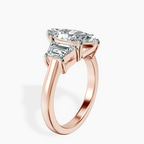 1.39 ct. marquise Dianna Side Trapezium Ring in 10kt rose gold standing product image one