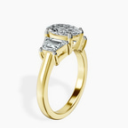 2.06 ct. oval Dianna Side Trapezium Ring in 10kt yellow gold standing product image one