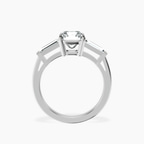 5.57 ct. radiant Madison Side Baguette Ring in 10kt white gold side right image one
