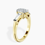 5.01 ct. oval Madison Side Baguette Ring in 10kt yellow gold standing product image one