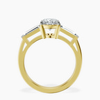 5.01 ct. oval Madison Side Baguette Ring in 10kt yellow gold side right image one