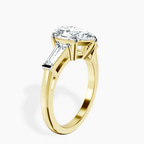 1.35 ct. pear Madison Side Baguette Ring in 14Ct yellow gold standing product image one