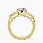 1.35 ct. pear Madison Side Baguette Ring in 14Ct yellow gold side right image one