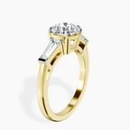 2.82 ct. round Madison Side Baguette Ring in 18kt yellow gold standing product image one