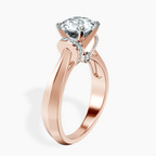 9ct Rose Gold Delanie Side Cuff Lab Diamond Ring standing product image one