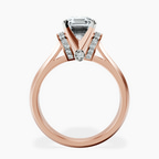 9ct Rose Gold Delanie Side Cuff Lab Diamond Ring side right image one
